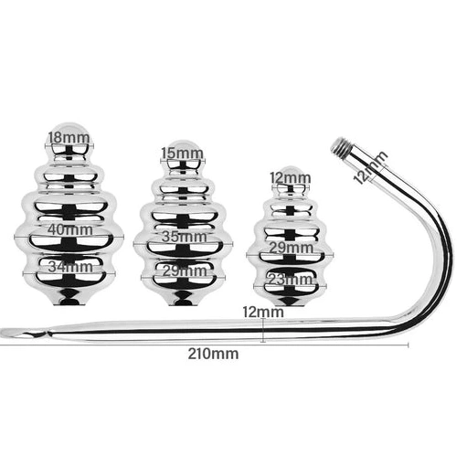 Anal Screw-in Hook Ribbed 8826 GreatBenefit Set 0725